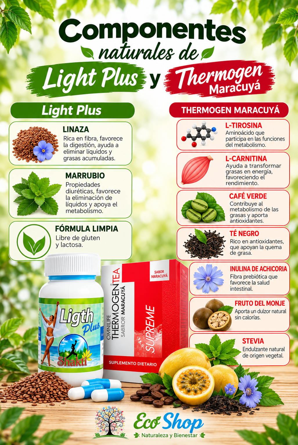 Pack 1 Ligth Plus y 1 Teatino Maracuya